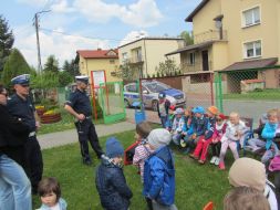 Wizyta funkcjonariuszy Policji KPP w przedszkolu 