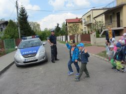 Wizyta funkcjonariuszy Policji KPP w przedszkolu 